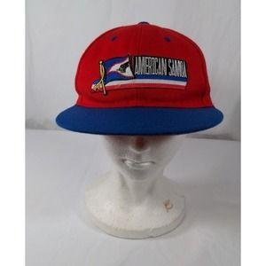 American Samoa Leader L.O.GA Red, Blue With Flag Baseball Style Cap, Hat